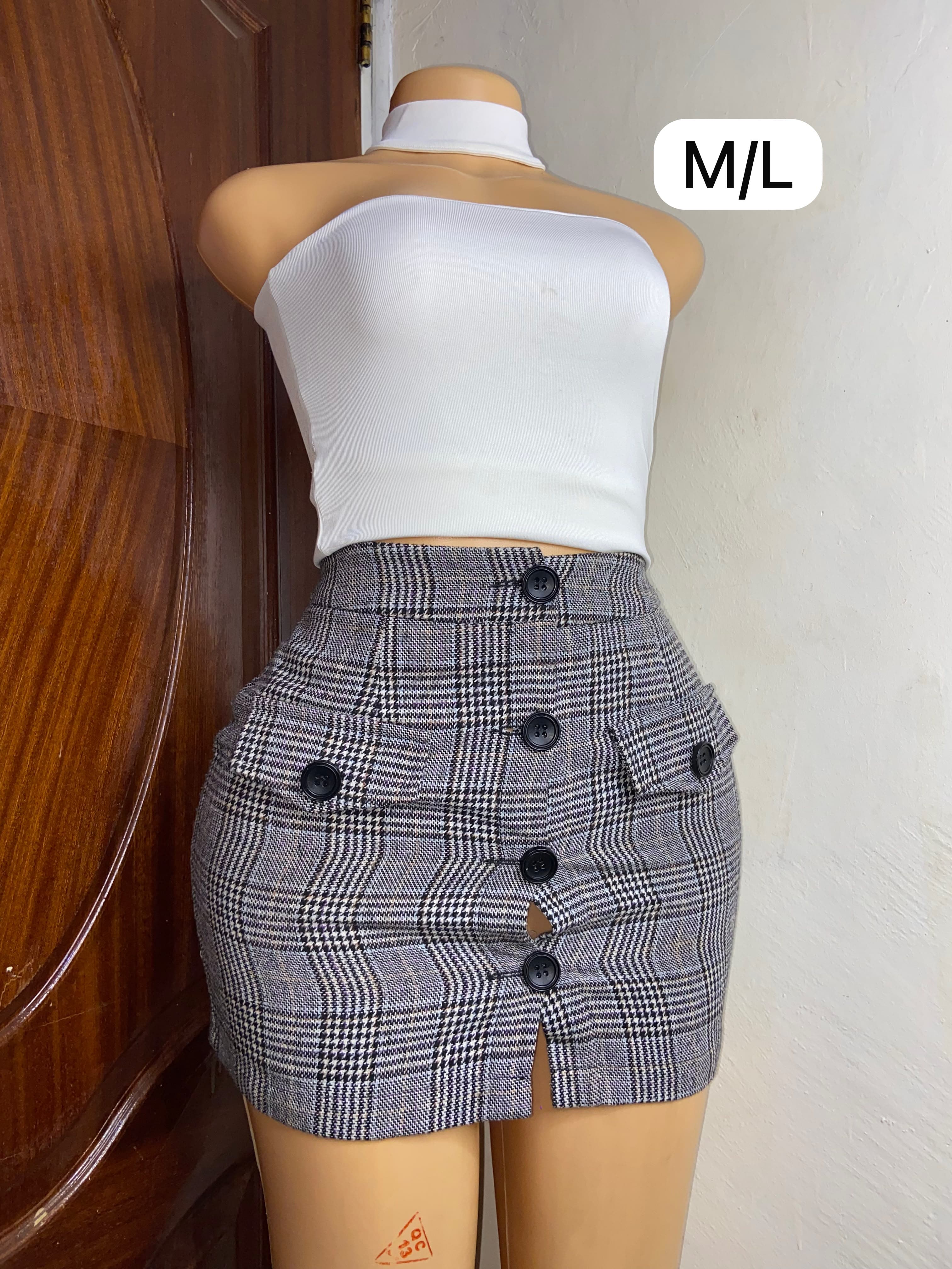 Checked skirt